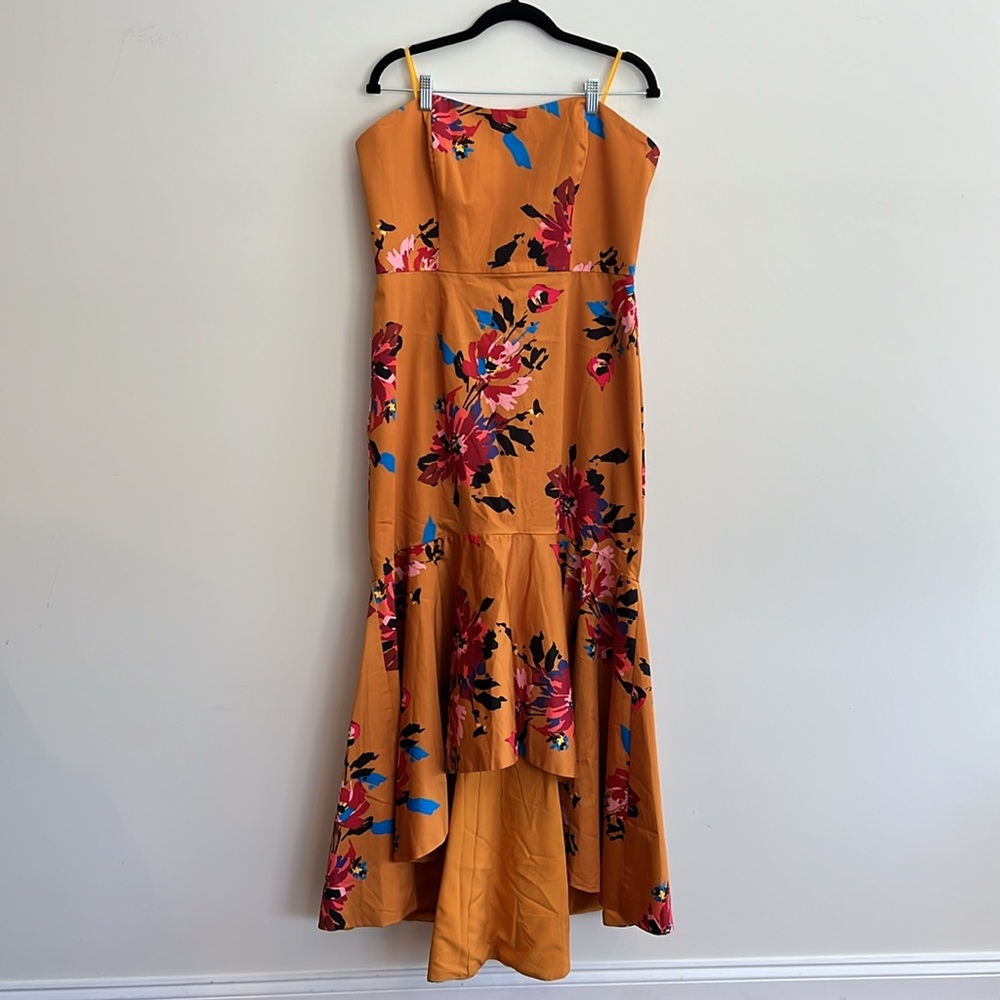 NWT Hutch Dea Maxi Dress Anthropologie mustard Yellow size 12 wedding party - Picture 4 of 8